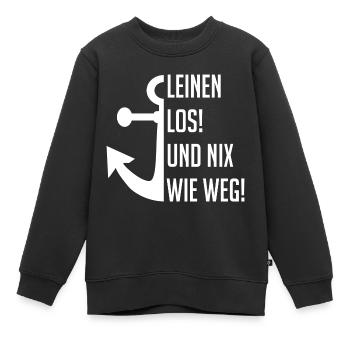 Leinen los! - Kinder Premium Organic Sweatshirt - Schwarz - Vorne - AI Model Kid Female (0cm)