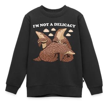 Je ne suis pas un pangolin délicat - Sweat Premium enfant bio - noir - Devant - AI Model Kid Female (0cm)