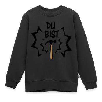 Du bist Hammer - Geschenkidee Handwerker - Bastler - Kinder Premium Organic Sweatshirt - Schwarz - Vorne - AI Model Kid Female (0cm)