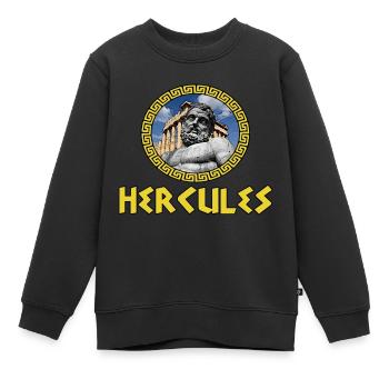 Puissant Hercule!!! - Sweat Premium enfant bio - noir - Devant - AI Model Kid Female (0cm)
