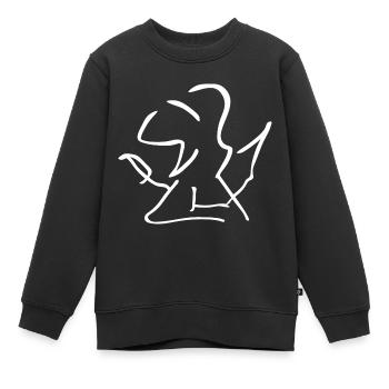 Ritter Cartoon Fantasy Monster Logo Zeichnung - Kinder Premium Organic Sweatshirt - Schwarz - Vorne - AI Model Kid Female (0cm)