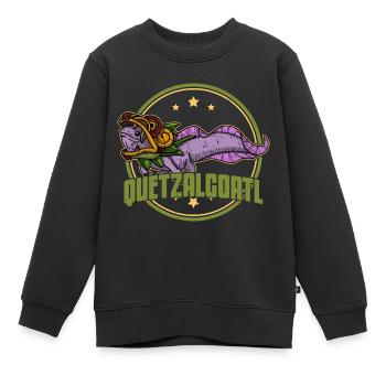 Quetzalcoatl Axolotl Mexiko Azteken Gottheit - Kinder Premium Organic Sweatshirt - Schwarz - Vorne - AI Model Kid Female (0cm)