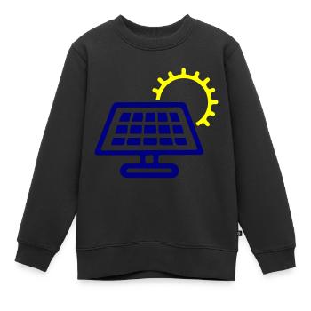 Photovoltaik Solar Energie - Kinder Premium Organic Sweatshirt - Schwarz - Vorne - AI Model Kid Female (0cm)