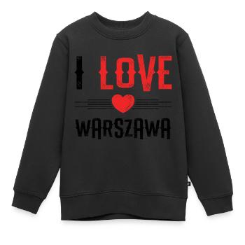 I Love Warschau - Kinder Premium Organic Sweatshirt - Schwarz - Vorne - AI Model Kid Female (0cm)