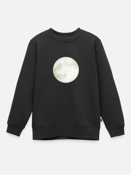 La lune - Sweat Premium enfant bio - noir