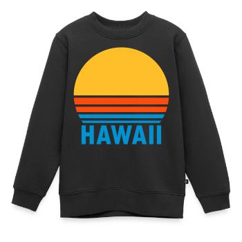 Hawaii (geteilte Sonne) - Kinder Premium Organic Sweatshirt - Schwarz - Vorne - AI Model Kid Female (0cm)