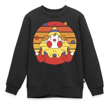 Clown Klaun Rétro - Sweat Premium enfant bio - noir - Devant - AI Model Kid Female (0cm)