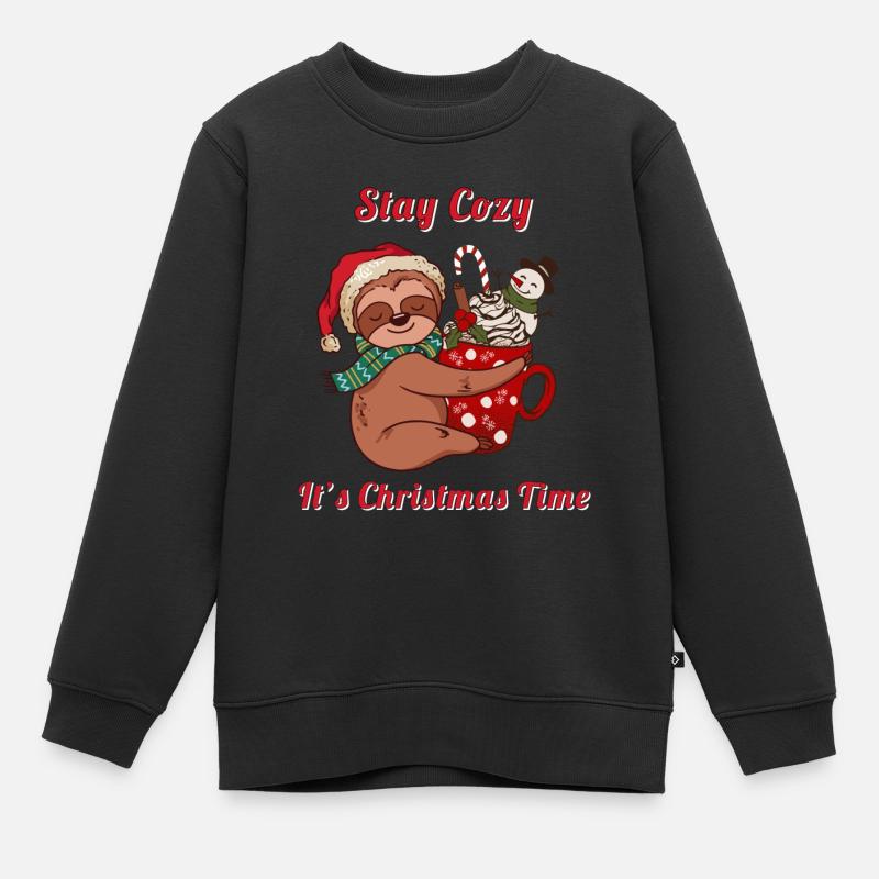 Cozy Christmas - Kinder Premium Organic Sweatshirt - Schwarz