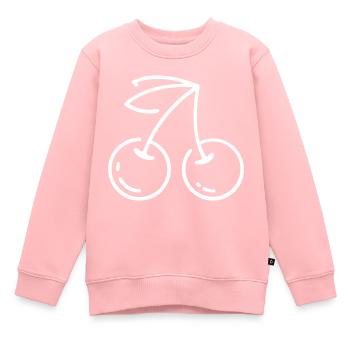 CHERRIES CHERRY FRUIT FRUIT TREE SOUR COUPLE RED - Kids Premium Organic Sweatshirt - rose - Front - AI Model Kid Female (0cm)
