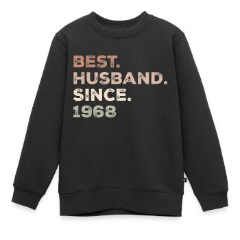 Bester Ehemann seit 1968 Jubiläumsgeschenk - Kinder Premium Organic Sweatshirt - Schwarz - Vorne - AI Model Kid Female (0cm)