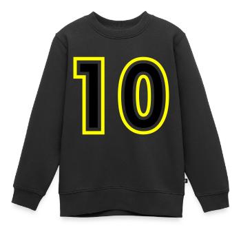10 Nombre Collège - Sweat Premium enfant bio - noir - Devant - AI Model Kid Female (0cm)