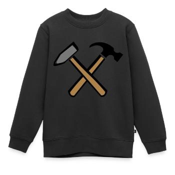Tool hammer tool - Kids Premium Organic Sweatshirt - black - Front - AI Model Kid Female (0cm)