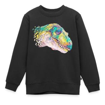 T-Rex - Kids Premium Organic Sweatshirt - black - Front - AI Model Kid Female (0cm)