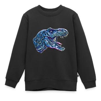 T-Rex - Kids Premium Organic Sweatshirt - black - Front - AI Model Kid Female (0cm)