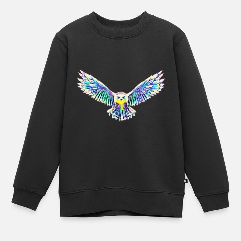 Chouette - Sweat Premium enfant bio - noir