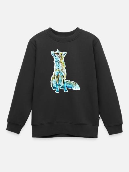 Fuchs - Kinder Premium Organic Sweatshirt - Schwarz