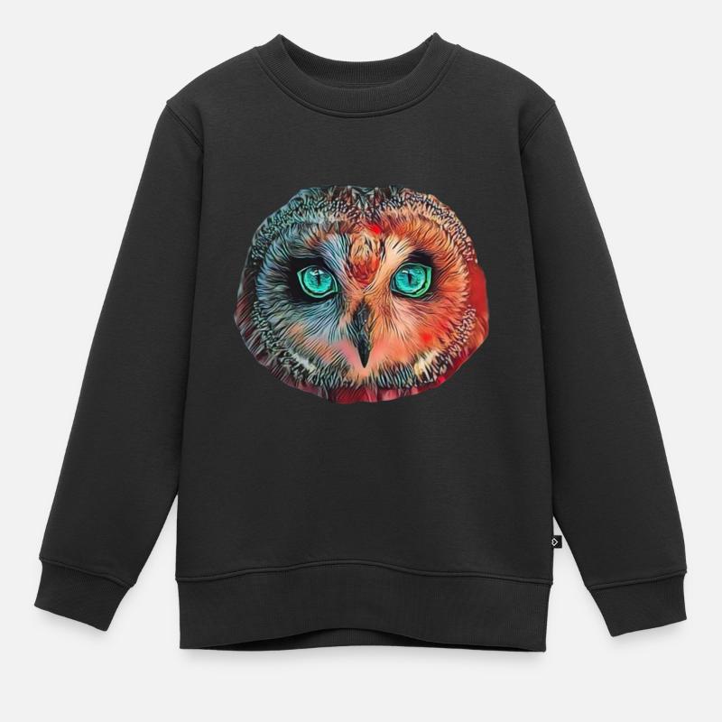 Chouette - Sweat Premium enfant bio - noir
