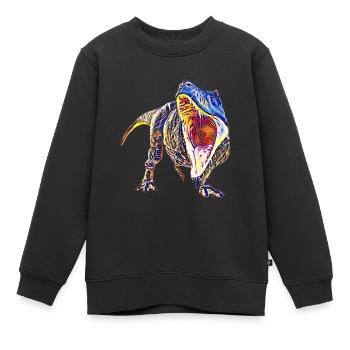 T-Rex - Kinder Premium Organic Sweatshirt - Schwarz - Vorne - AI Model Kid Female (0cm)
