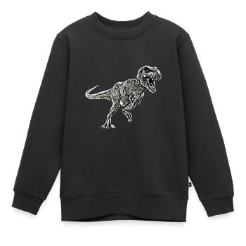 T-Rex - Kids Premium Organic Sweatshirt - black - Front - AI Model Kid Female (0cm)