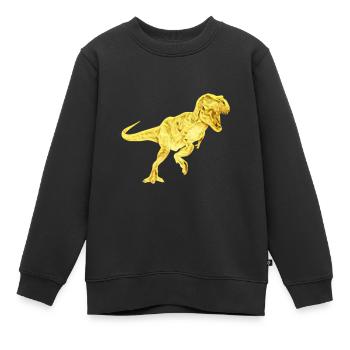 T-Rex - Kids Premium Organic Sweatshirt - black - Front - AI Model Kid Female (0cm)