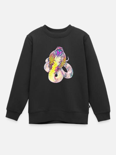 Schlange - Kinder Premium Organic Sweatshirt - Schwarz