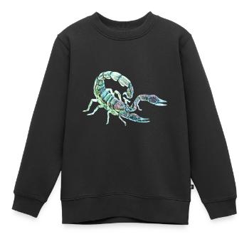 Skorpion - Kinder Premium Organic Sweatshirt - Schwarz - Vorne - AI Model Kid Female (0cm)