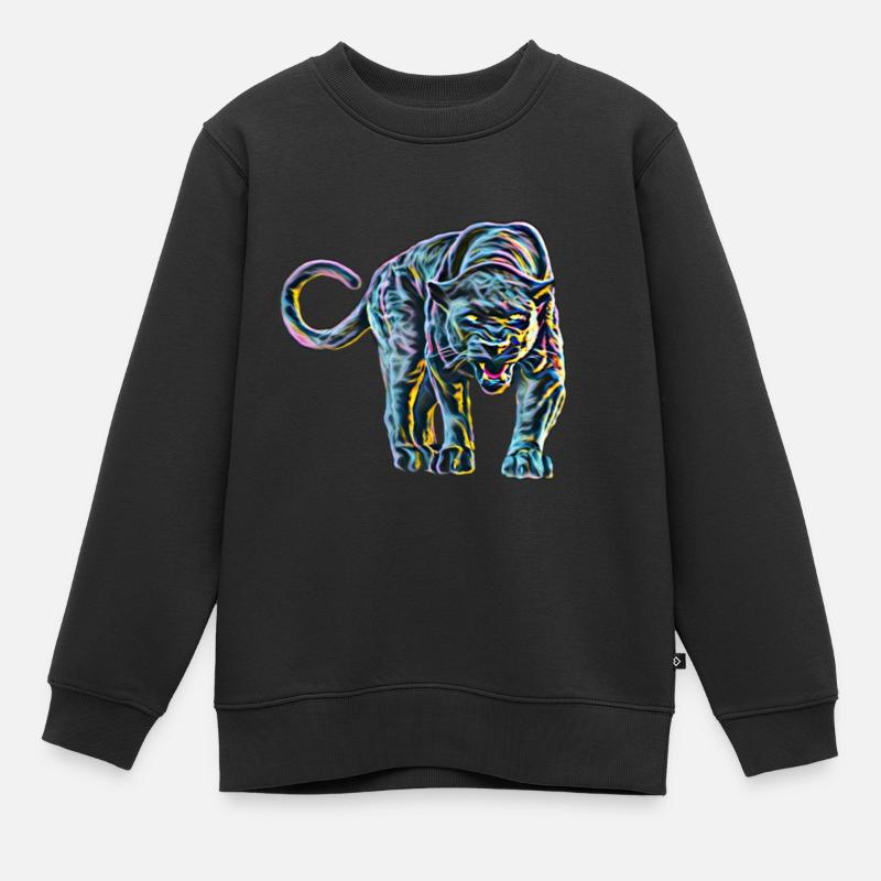 Panther - Kinder Premium Organic Sweatshirt - Schwarz