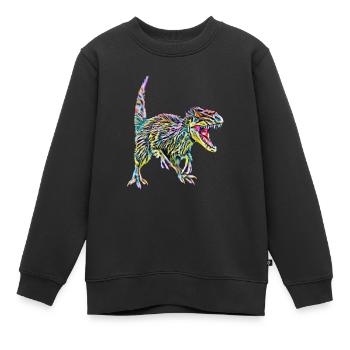 Dinosaurier - Kinder Premium Organic Sweatshirt - Schwarz - Vorne - AI Model Kid Female (0cm)