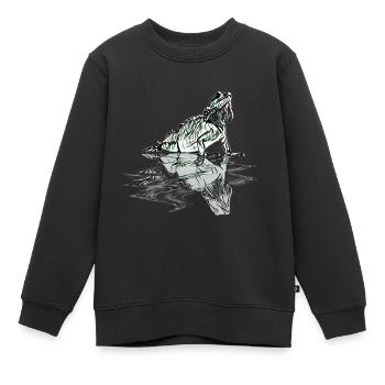 Iguane - Sweat Premium enfant bio - noir - Devant - AI Model Kid Female (0cm)