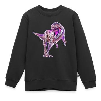 T-Rex - Kids Premium Organic Sweatshirt - black - Front - AI Model Kid Female (0cm)