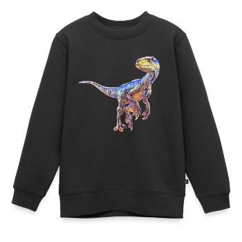 Velociraptor - Sweat Premium enfant bio - noir - Devant - AI Model Kid Female (0cm)