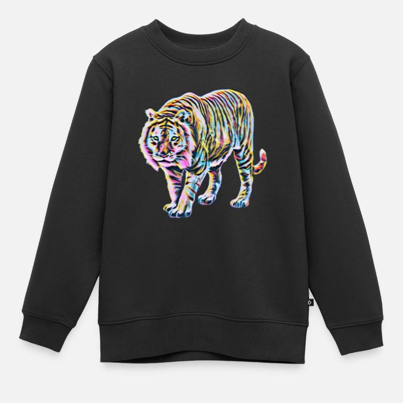Tiger - Kinder Premium Organic Sweatshirt - Schwarz