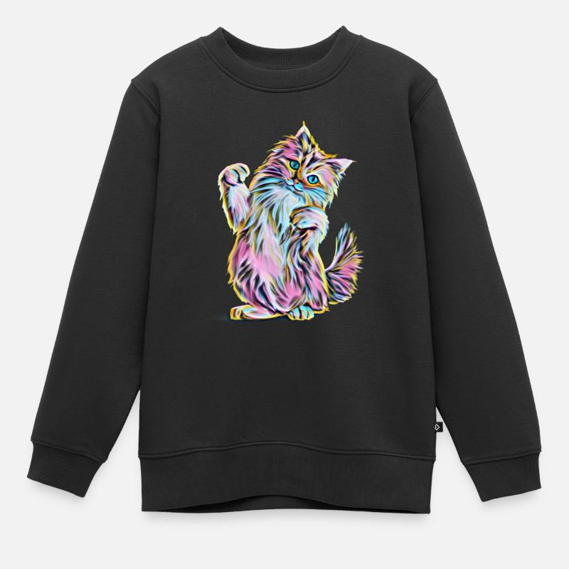 Main Coon - Kids Premium Organic Sweatshirt - black