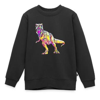 Tyrannosaurus Rex - Kinder Premium Organic Sweatshirt - Schwarz - Vorne - AI Model Kid Female (0cm)