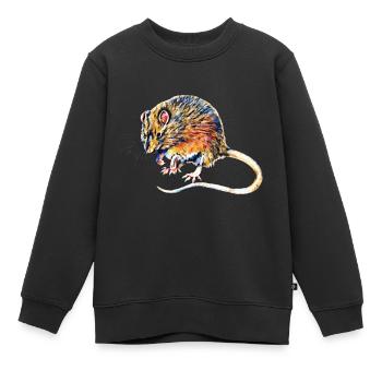 rat - Kids Premium Organic Sweatshirt - black - Front - AI Model Kid Female (0cm)