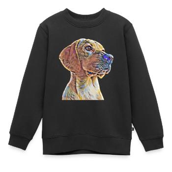 Labrador - Kinder Premium Organic Sweatshirt - Schwarz - Vorne - AI Model Kid Female (0cm)