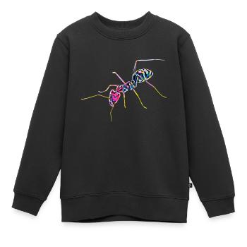 Ameise - Kinder Premium Organic Sweatshirt - Schwarz - Vorne - AI Model Kid Female (0cm)