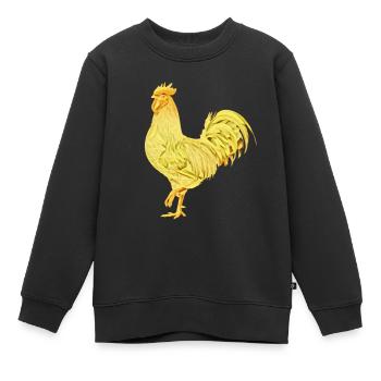 robinet - Sweat Premium enfant bio - noir - Devant - AI Model Kid Female (0cm)