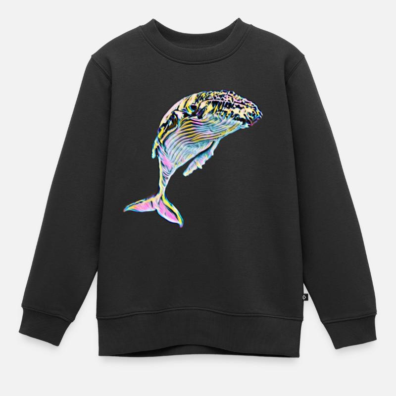 Wal - Kinder Premium Organic Sweatshirt - Schwarz