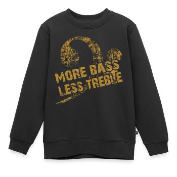 Plus de basse moins treble - Sweat Premium enfant bio - noir - Devant - AI Model Kid Female (0cm)