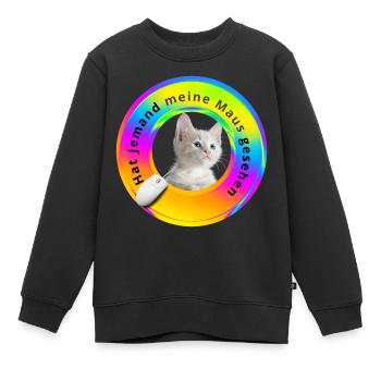 Hat jemand meine Maus gesehen - Kinder Premium Organic Sweatshirt - Schwarz - Vorne - AI Model Kid Female (0cm)