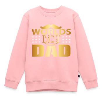 Der beste Vater der Welt - der beste Vater der Welt - - Kinder Premium Organic Sweatshirt - Rosa - Vorne - AI Model Kid Female (0cm)