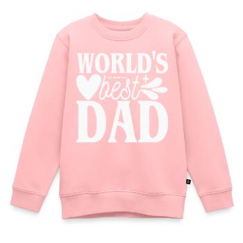 Der beste Vater der Welt - der beste Vater der Welt - - Kinder Premium Organic Sweatshirt - Rosa - Vorne - AI Model Kid Female (0cm)
