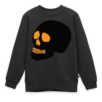 Crâne Halloween 2 - Sweat Premium enfant bio - noir - Devant - AI Model Kid Female (0cm)