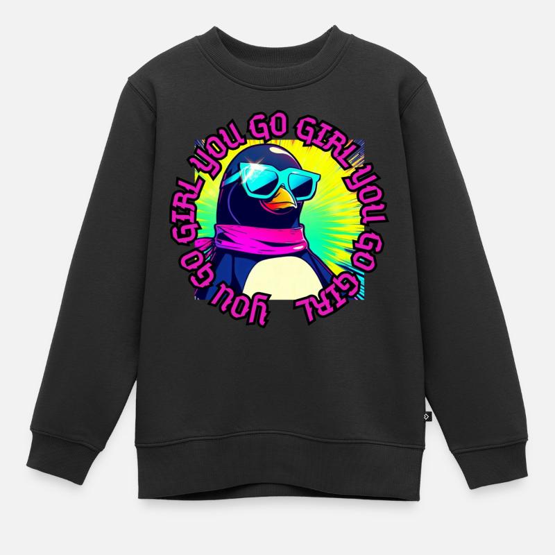 Tu vas fille! - Sweat Premium enfant bio - noir
