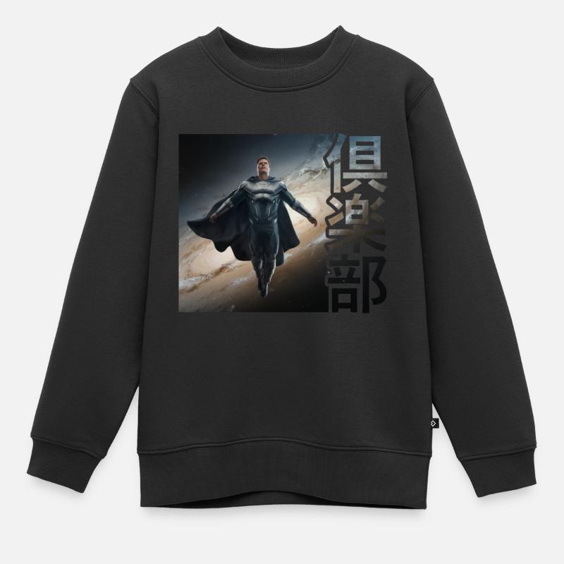 MANGA HERO 2 - Sweat Premium enfant bio - noir