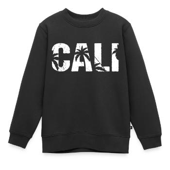 Cali Palmen Kalifornien - Kinder Premium Organic Sweatshirt - Schwarz - Vorne - AI Model Kid Female (0cm)