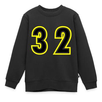 32 Nombre Collège - Sweat Premium enfant bio - noir - Devant - AI Model Kid Female (0cm)