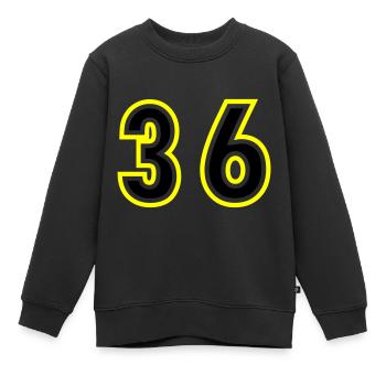 36 Nombre Collège - Sweat Premium enfant bio - noir - Devant - AI Model Kid Female (0cm)