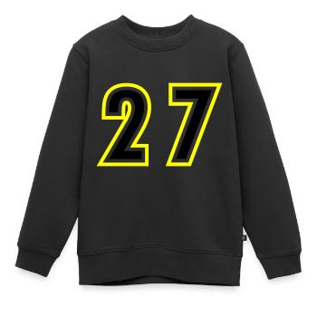 27 Nombre Collège - Sweat Premium enfant bio - noir - Devant - AI Model Kid Female (0cm)